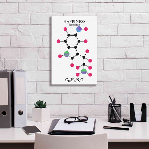 Image of 'Serotonin Molecule' by Epic Portfolio, Giclee Canvas Wall Art,12x18