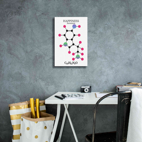 Image of 'Serotonin Molecule' by Epic Portfolio, Giclee Canvas Wall Art,12x18