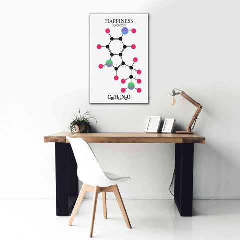 Image of 'Serotonin Molecule' by Epic Portfolio, Giclee Canvas Wall Art,26x40