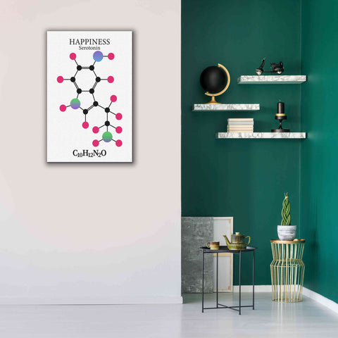 Image of 'Serotonin Molecule' by Epic Portfolio, Giclee Canvas Wall Art,26x40