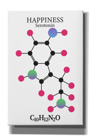 Image of 'Serotonin Molecule' by Epic Portfolio, Giclee Canvas Wall Art