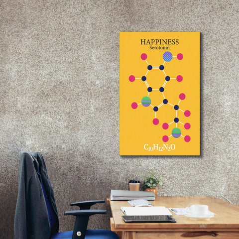 Image of 'Serotonin Molecule 2' by Epic Portfolio, Giclee Canvas Wall Art,26x40