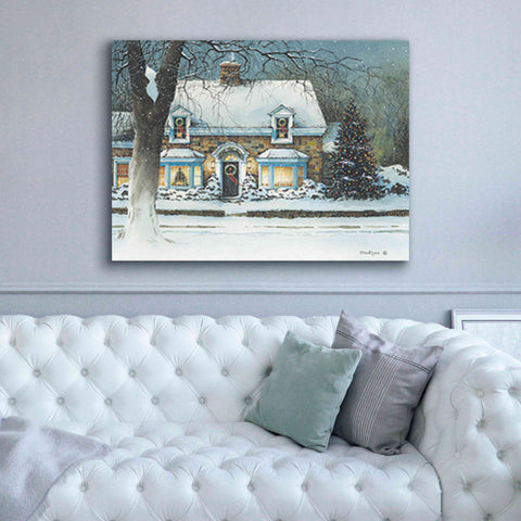 Image of 'Snow Softly Falling' by John Rossini, Giclee Canvas Wall Art,54x40