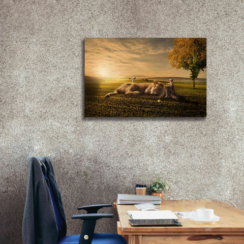 Image of 'Sunset Sleeping' by Alan, Giclee Canvas Wall Art,40x26