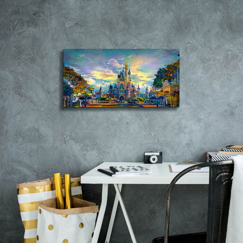 Image of 'Orlando Florida United States Castle' by Pedro Gavidia, Canvas Wall Art,24 x 12