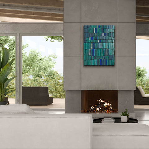 Image of 'Teal Tribal I' by Regina Moore, Canvas Wall Art,26 x 34