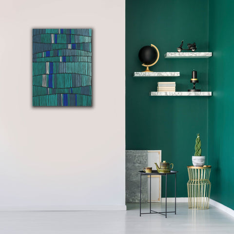 Image of 'Teal Tribal I' by Regina Moore, Canvas Wall Art,26 x 34