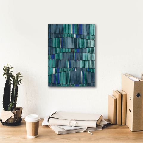 Image of 'Teal Tribal II' by Regina Moore, Canvas Wall Art,12 x 16