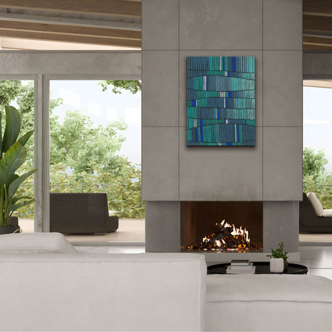 Image of 'Teal Tribal II' by Regina Moore, Canvas Wall Art,26 x 34