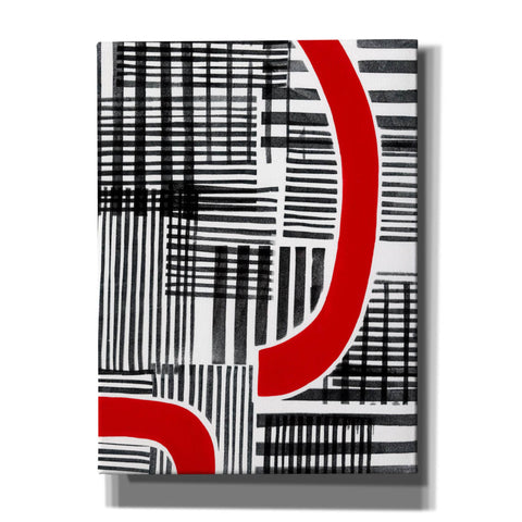 Image of 'Red Interrupted I' by Regina Moore, Canvas Wall Art
