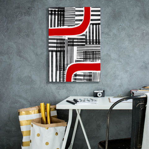 Image of 'Red Interrupted II' by Regina Moore, Canvas Wall Art,18 x 26