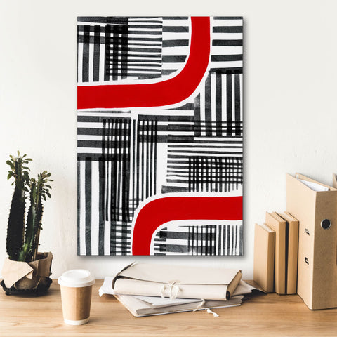 Image of 'Red Interrupted II' by Regina Moore, Canvas Wall Art,18 x 26