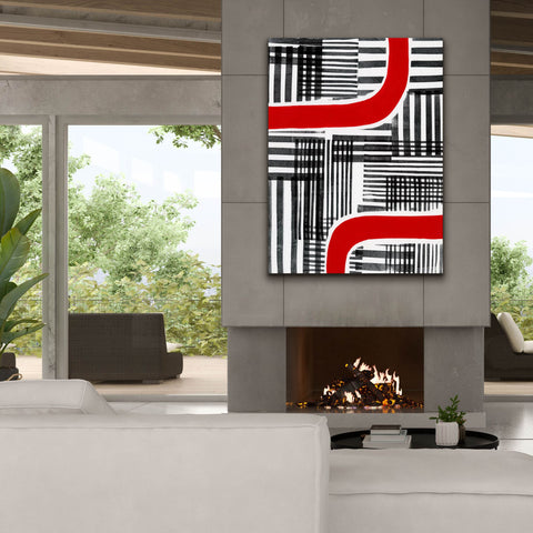 Image of 'Red Interrupted II' by Regina Moore, Canvas Wall Art,40x54