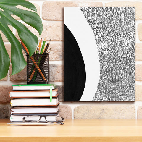 Image of 'Black & White Abstract II' by Regina Moore, Canvas Wall Art,12 x 16