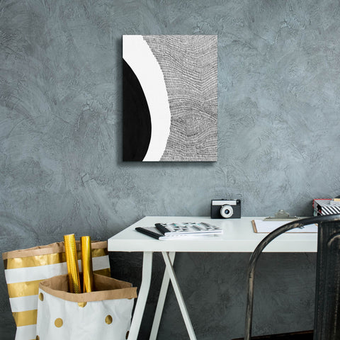 Image of 'Black & White Abstract II' by Regina Moore, Canvas Wall Art,12 x 16