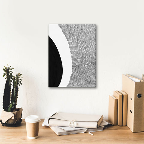 Image of 'Black & White Abstract II' by Regina Moore, Canvas Wall Art,12 x 16