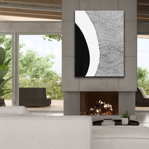 Image of 'Black & White Abstract II' by Regina Moore, Canvas Wall Art,40x54