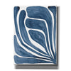 'Blue Stylized Leaf I' by Regina Moore, Canvas Wall Art