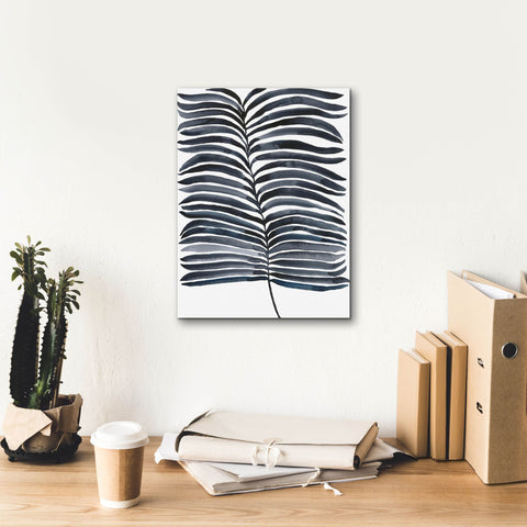 Image of 'Indigo Fronds II' by Regina Moore, Canvas Wall Art,12 x 16