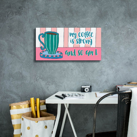 Image of 'Mid Morning Coffee Collection D' by Regina Moore, Canvas Wall Art,24 x 12