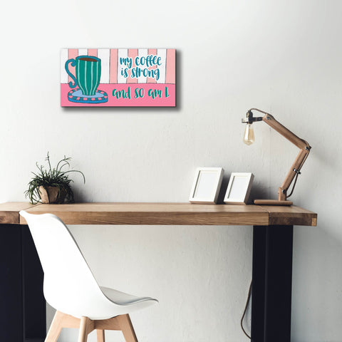 Image of 'Mid Morning Coffee Collection D' by Regina Moore, Canvas Wall Art,24 x 12