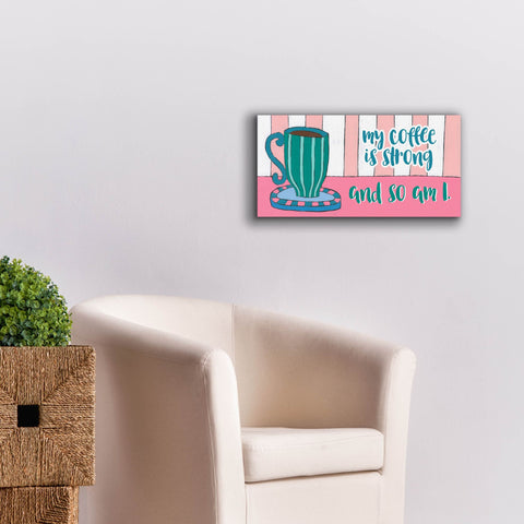 Image of 'Mid Morning Coffee Collection D' by Regina Moore, Canvas Wall Art,24 x 12