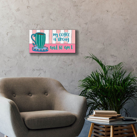 Image of 'Mid Morning Coffee Collection D' by Regina Moore, Canvas Wall Art,24 x 12