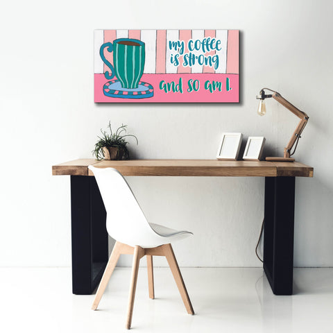 Image of 'Mid Morning Coffee Collection D' by Regina Moore, Canvas Wall Art,40x20