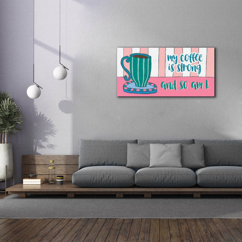 Image of 'Mid Morning Coffee Collection D' by Regina Moore, Canvas Wall Art,60x30