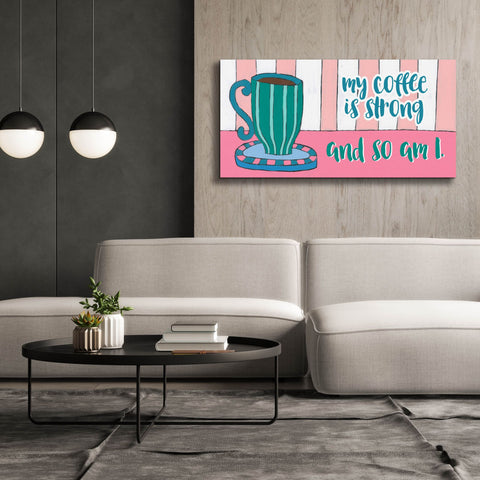 Image of 'Mid Morning Coffee Collection D' by Regina Moore, Canvas Wall Art,60x30