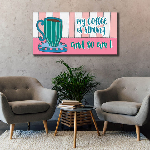 Image of 'Mid Morning Coffee Collection D' by Regina Moore, Canvas Wall Art,60x30