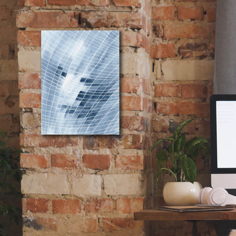 Image of 'Blue Grid I' by Regina Moore, Canvas Wall Art,12 x 16