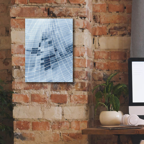 Image of 'Blue Grid II' by Regina Moore, Canvas Wall Art,12 x 16