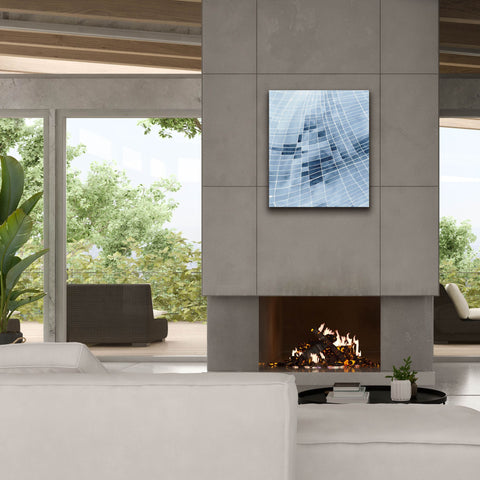 Image of 'Blue Grid II' by Regina Moore, Canvas Wall Art,26x30