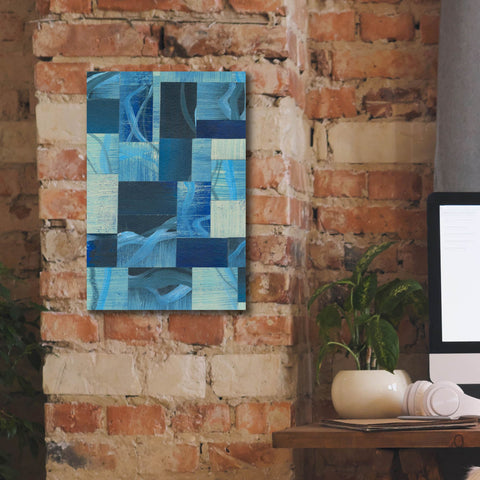 Image of 'Denim Blocks I' by Regina Moore, Canvas Wall Art,12 x 18