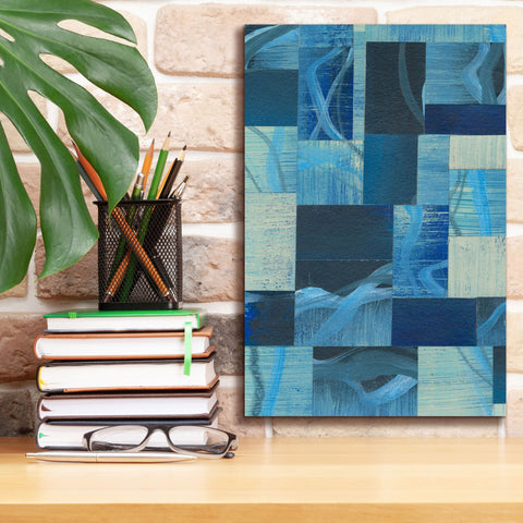 Image of 'Denim Blocks I' by Regina Moore, Canvas Wall Art,12 x 18