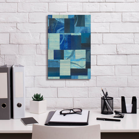Image of 'Denim Blocks II' by Regina Moore, Canvas Wall Art,12 x 18