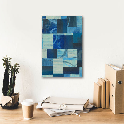 Image of 'Denim Blocks II' by Regina Moore, Canvas Wall Art,12 x 18