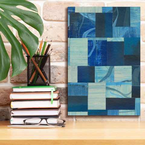 Image of 'Denim Blocks II' by Regina Moore, Canvas Wall Art,12 x 18