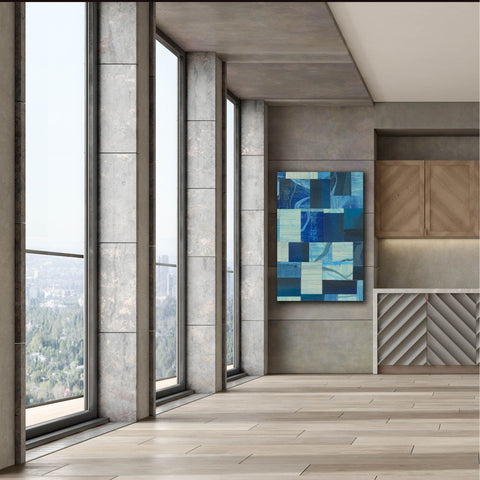 Image of 'Denim Blocks II' by Regina Moore, Canvas Wall Art,40x60