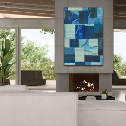 Image of 'Denim Blocks II' by Regina Moore, Canvas Wall Art,40x60