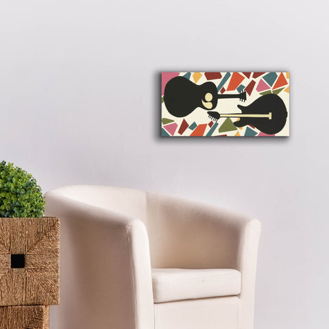 Image of 'Cut Paper Instruments Collection D' by Regina Moore, Canvas Wall Art,24 x 12