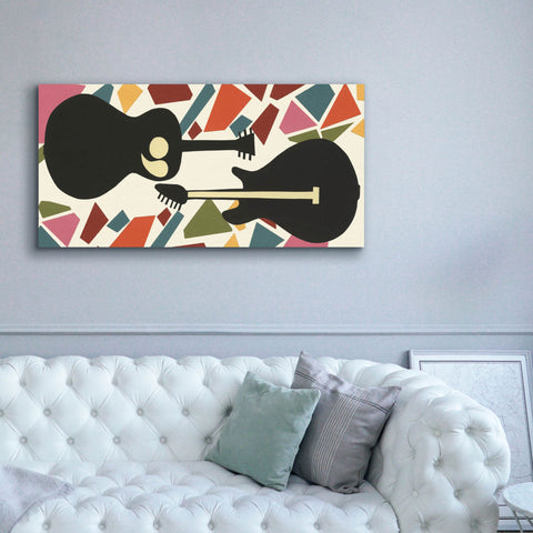 Image of 'Cut Paper Instruments Collection D' by Regina Moore, Canvas Wall Art,60x30
