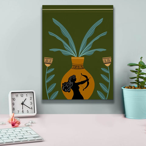 Image of 'Warrior Goddess Vase II' by Regina Moore, Canvas Wall Art,12 x 16