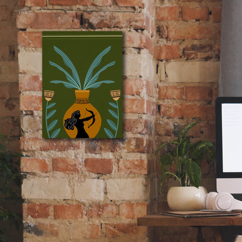 Image of 'Warrior Goddess Vase II' by Regina Moore, Canvas Wall Art,12 x 16