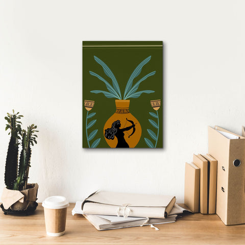 Image of 'Warrior Goddess Vase II' by Regina Moore, Canvas Wall Art,12 x 16
