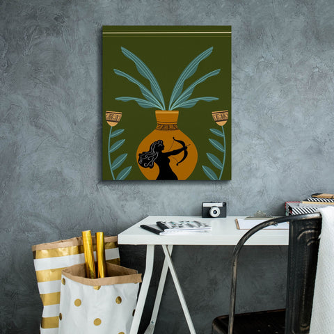 Image of 'Warrior Goddess Vase II' by Regina Moore, Canvas Wall Art,20 x 24