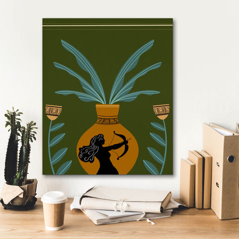 Image of 'Warrior Goddess Vase II' by Regina Moore, Canvas Wall Art,20 x 24