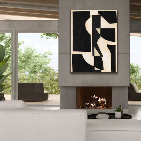 Image of 'Onyx Cutout Shapes II' by Regina Moore, Canvas Wall Art,40x54