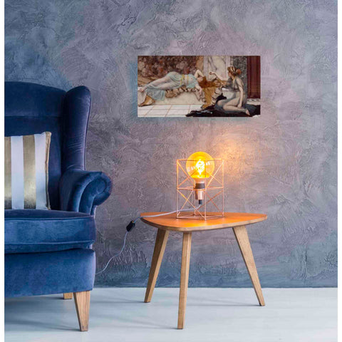 Image of 'Mischief and Repose' by John William Godward Canvas Wall Art,12 x 24